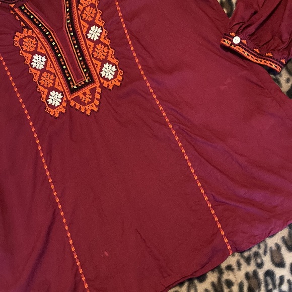 2 for $13 LUCKY BRAND Shirt V-Neck Women's Size M Bohemian Top Lucky Brand Boho - Picture 11 of 11